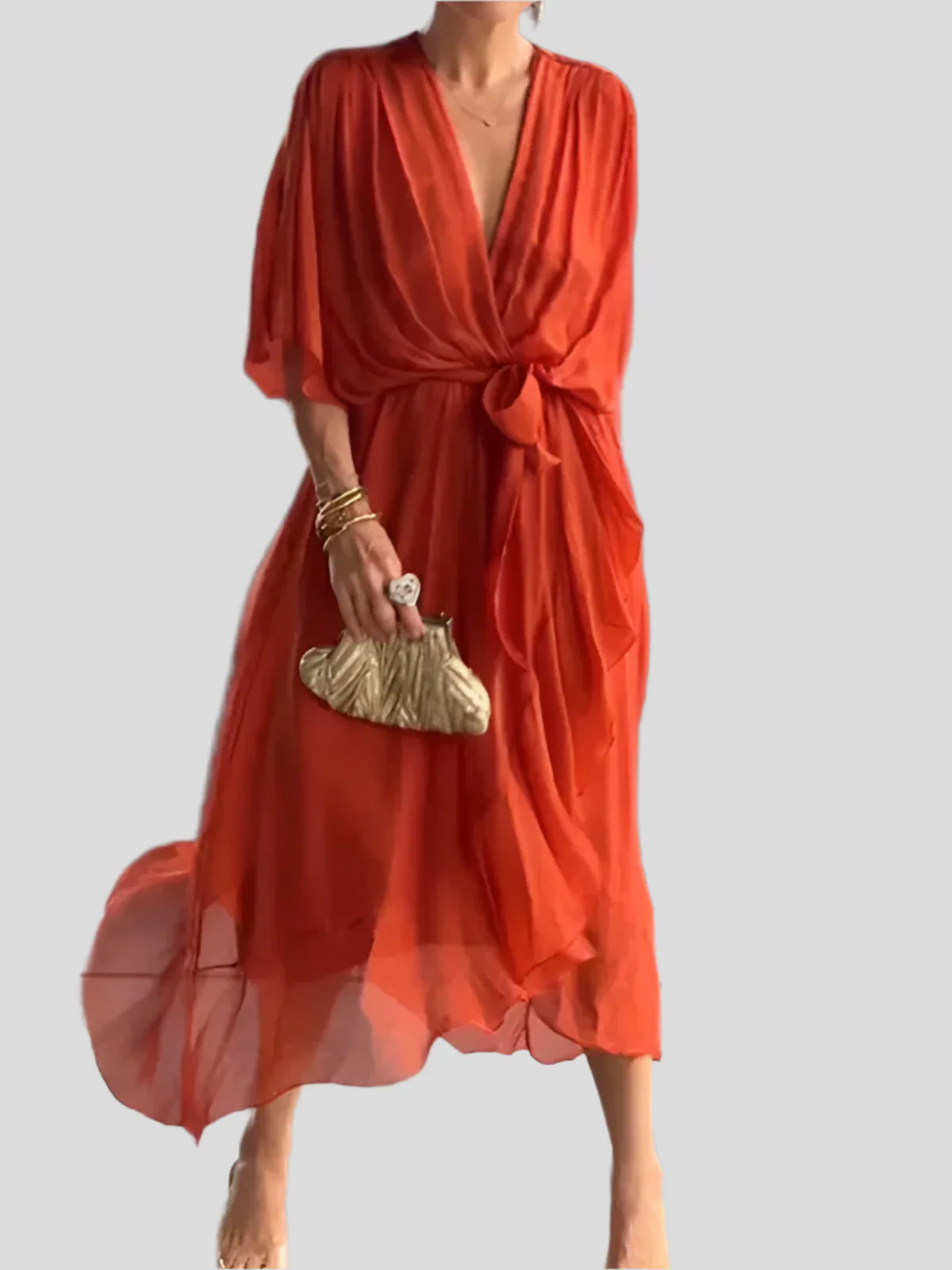 Gentle Tiered Ruffle Midi Dress - Image 16