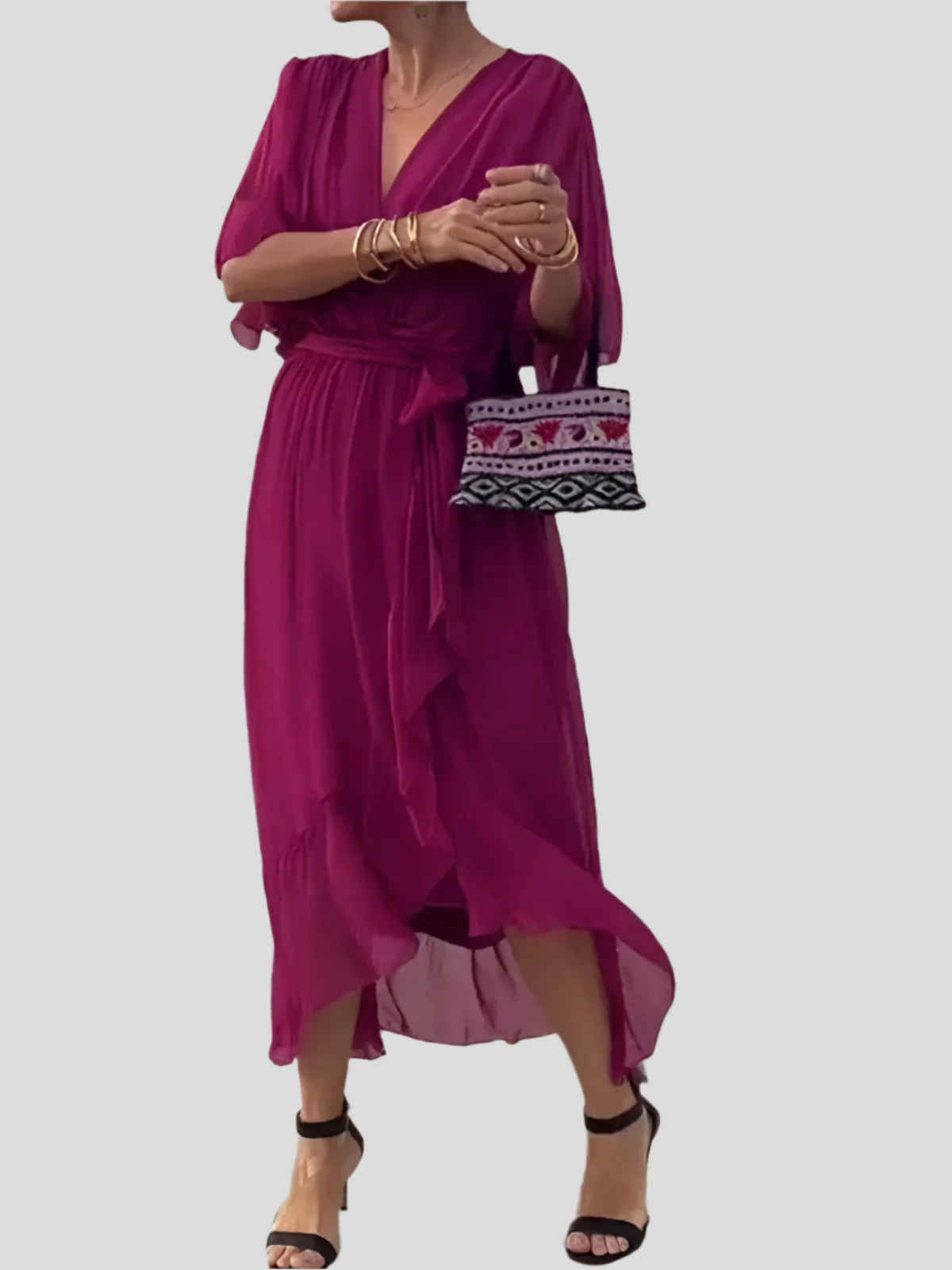 Gentle Tiered Ruffle Midi Dress - Image 20