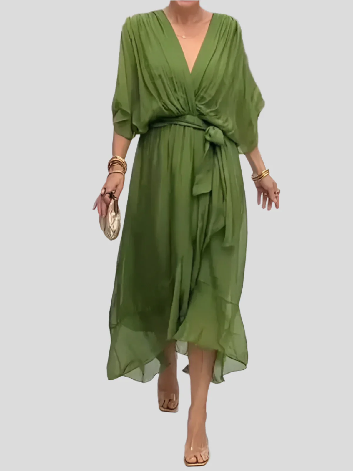 Gentle Tiered Ruffle Midi Dress - Image 26
