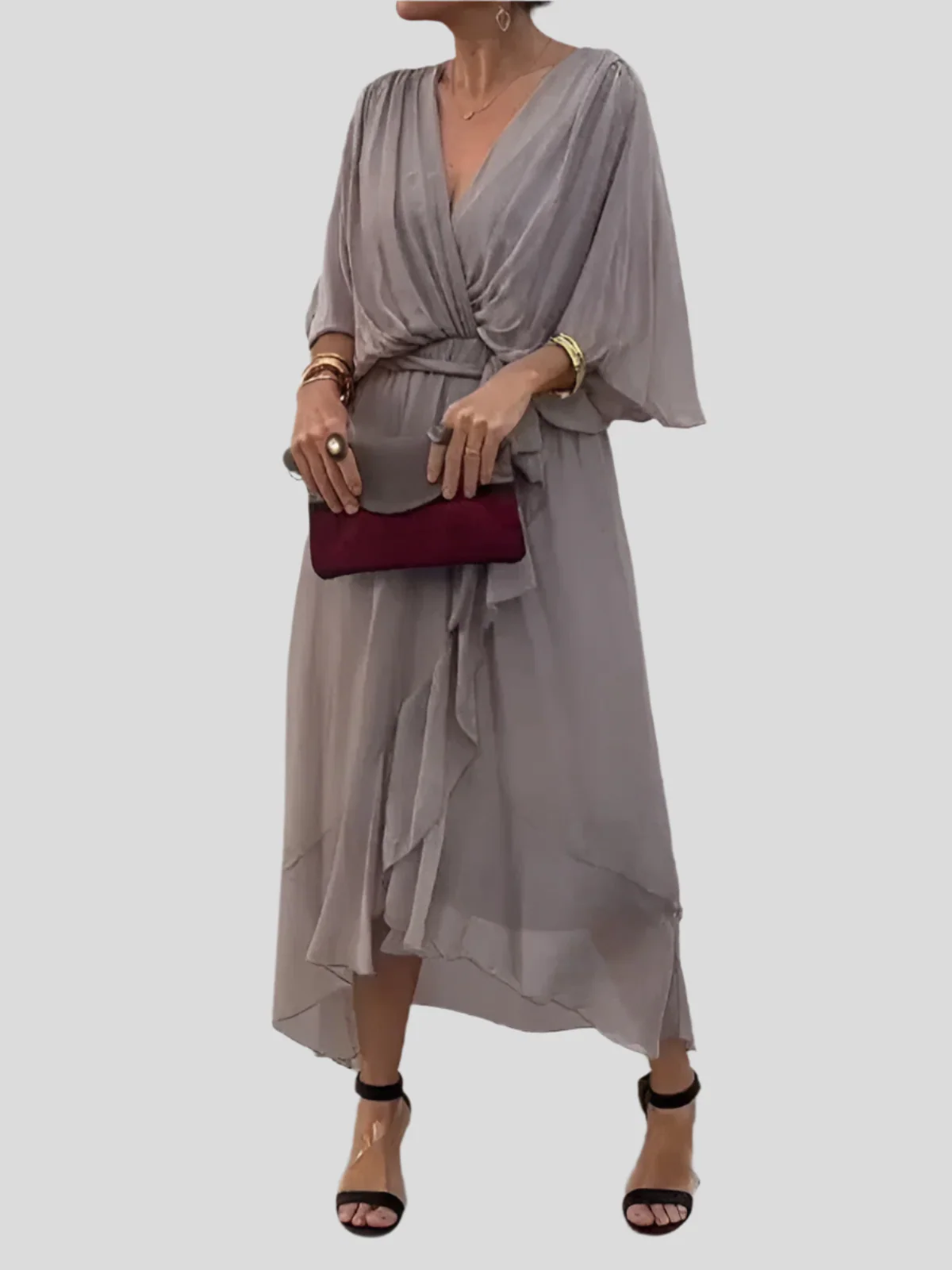 Gentle Tiered Ruffle Midi Dress - Image 32
