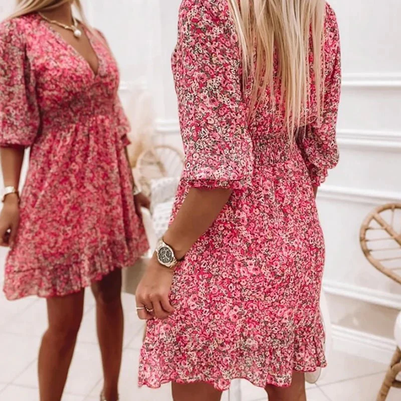 Sunna - Elegant Floral Dress - Image 5