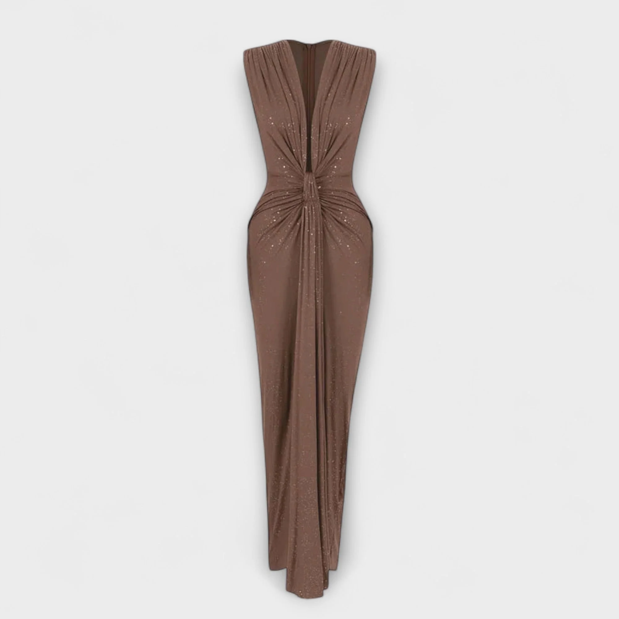 Thea - Maxi Dress with Deep V-Neck - Image 3