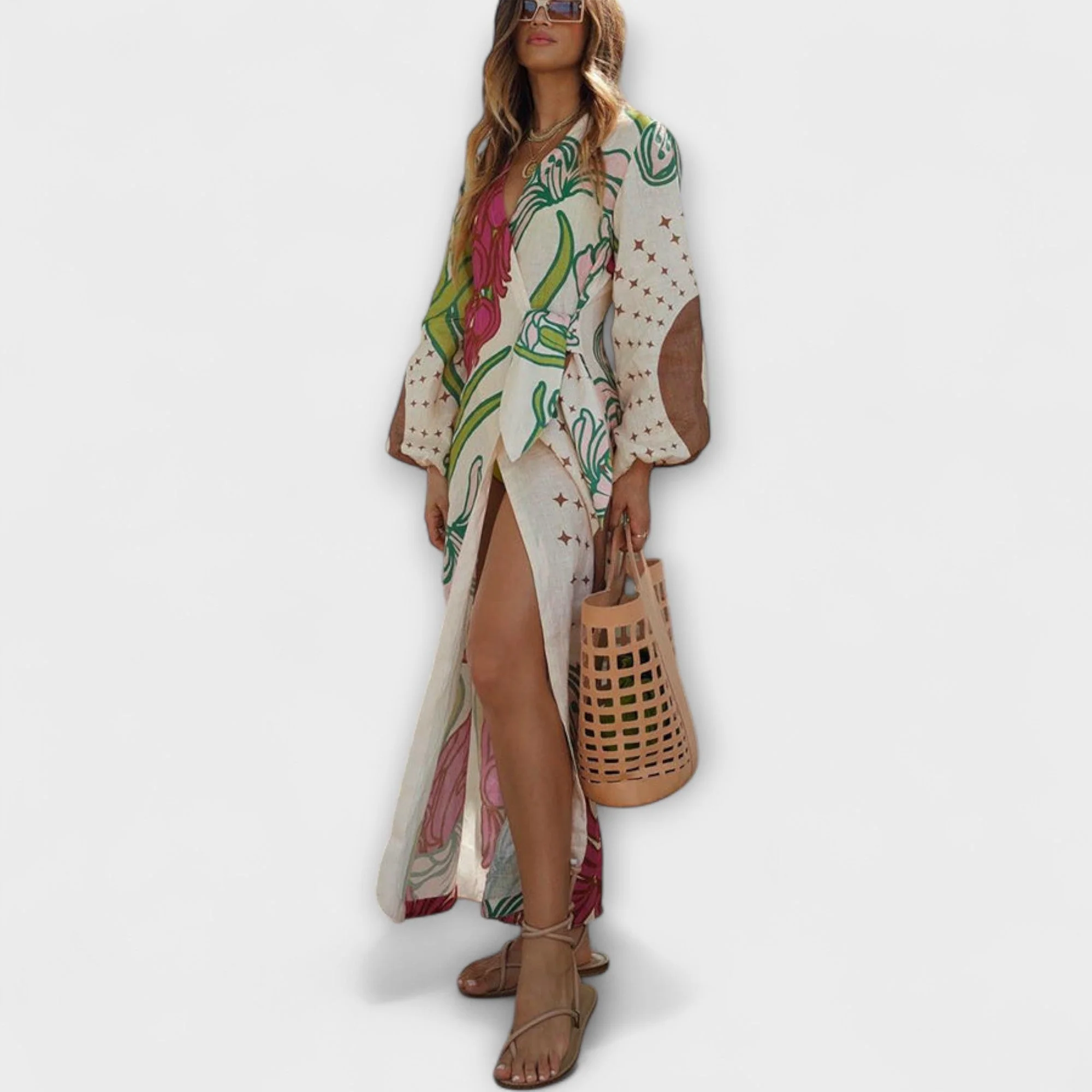 Tracey - Tie Tunic Maxi Dress