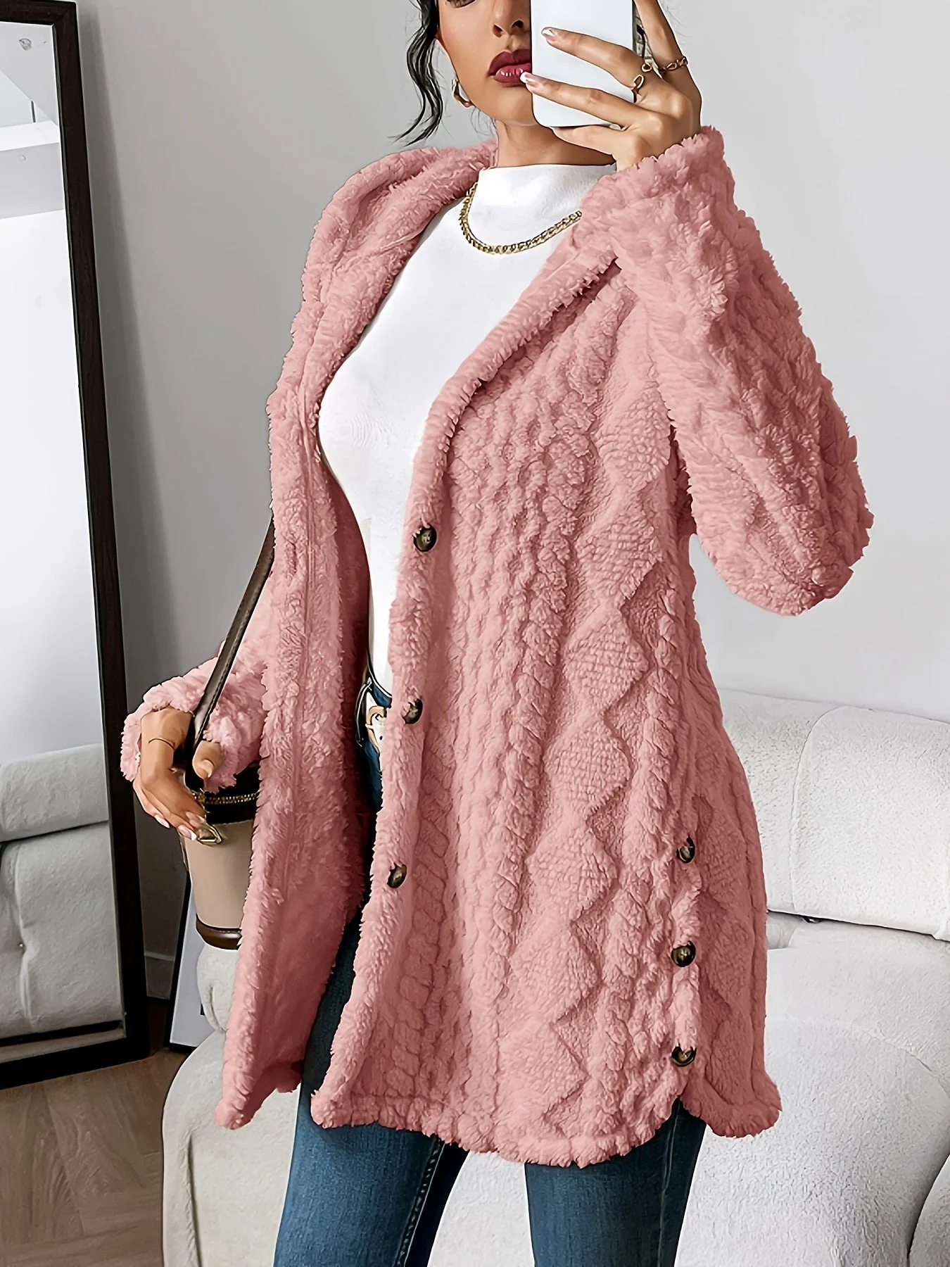Velora | Soft Plush Hoodie Cardigan - Image 11