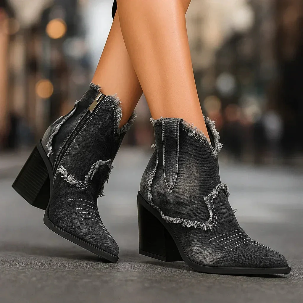 DAKOTA LYNN DENIM BOOTS - Image 4