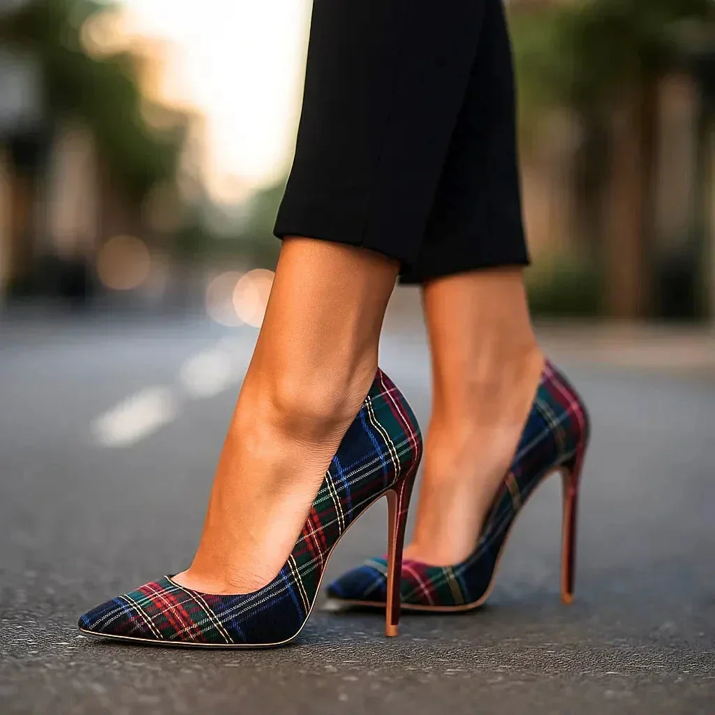 PAISLEY RAE PLAID HEELS - Image 4