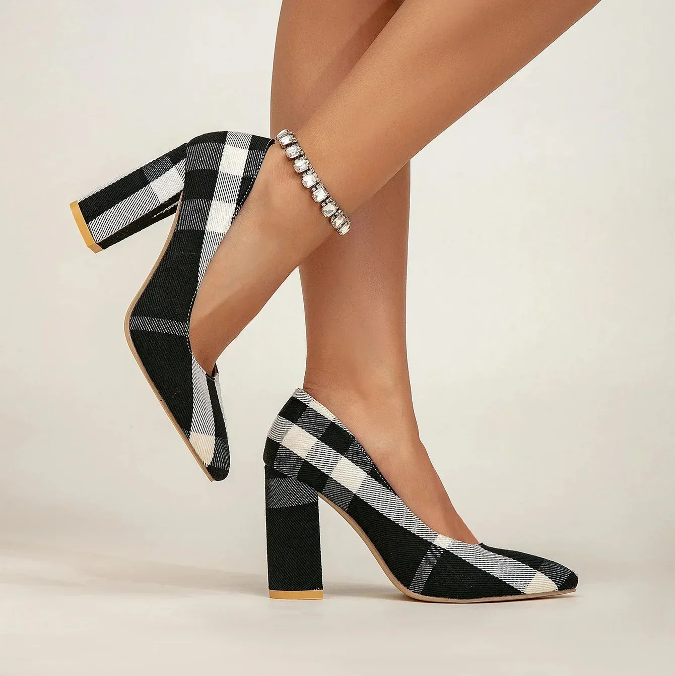 GIANNA GRACE PLAID HEELS - Image 5